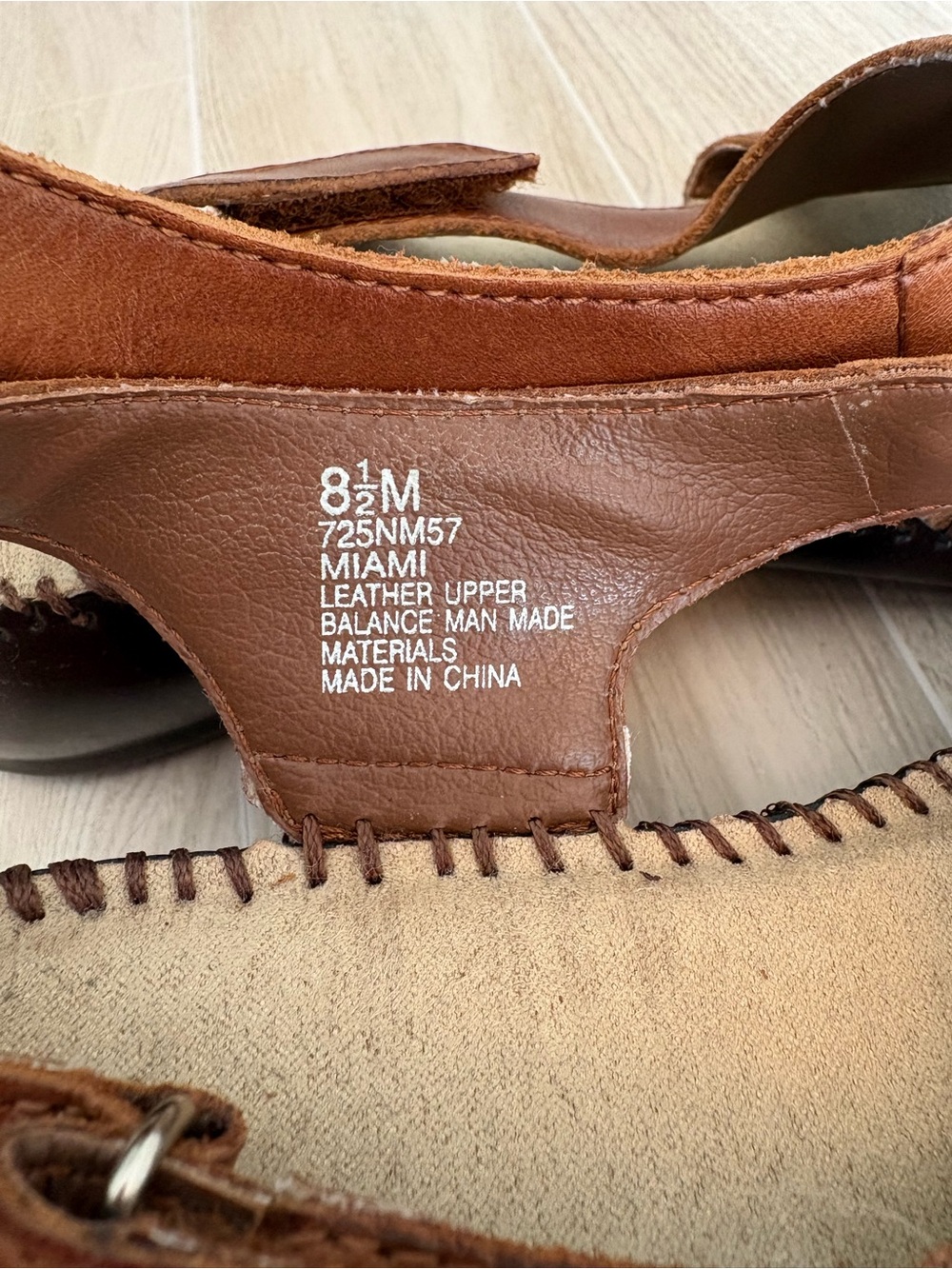 Naturalizer Brown Leather Slingback Comfort Sandals Size 8.5 Lakeside Vacation - Picture 3 of 9
